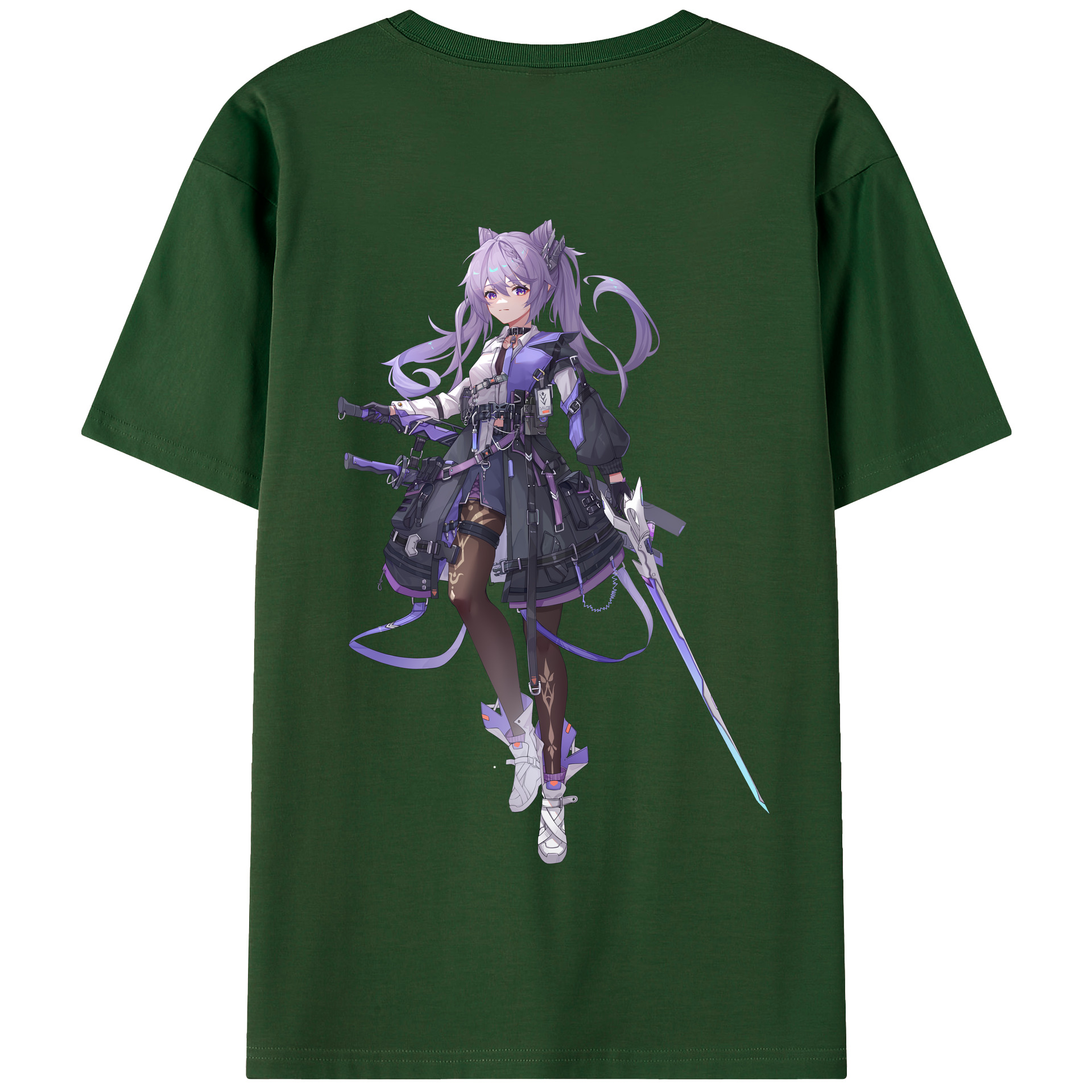 げんし神 刻晴 こくせい genshin Kokusei 綿100％半袖Tシャツ（背面プリント）